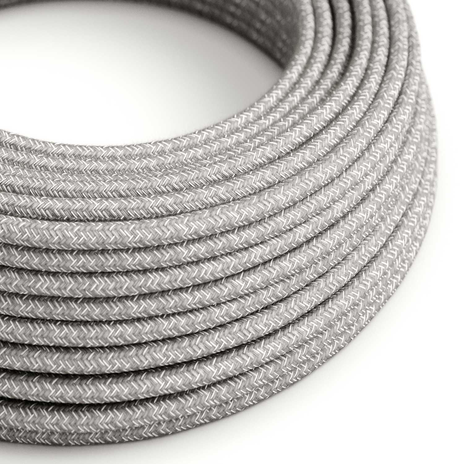Okrogel tekstilen električen kabel RN02 - siv