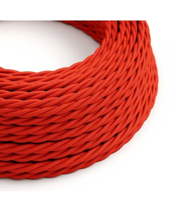 Zavit tekstilen električen kabel TM09 - rdeč