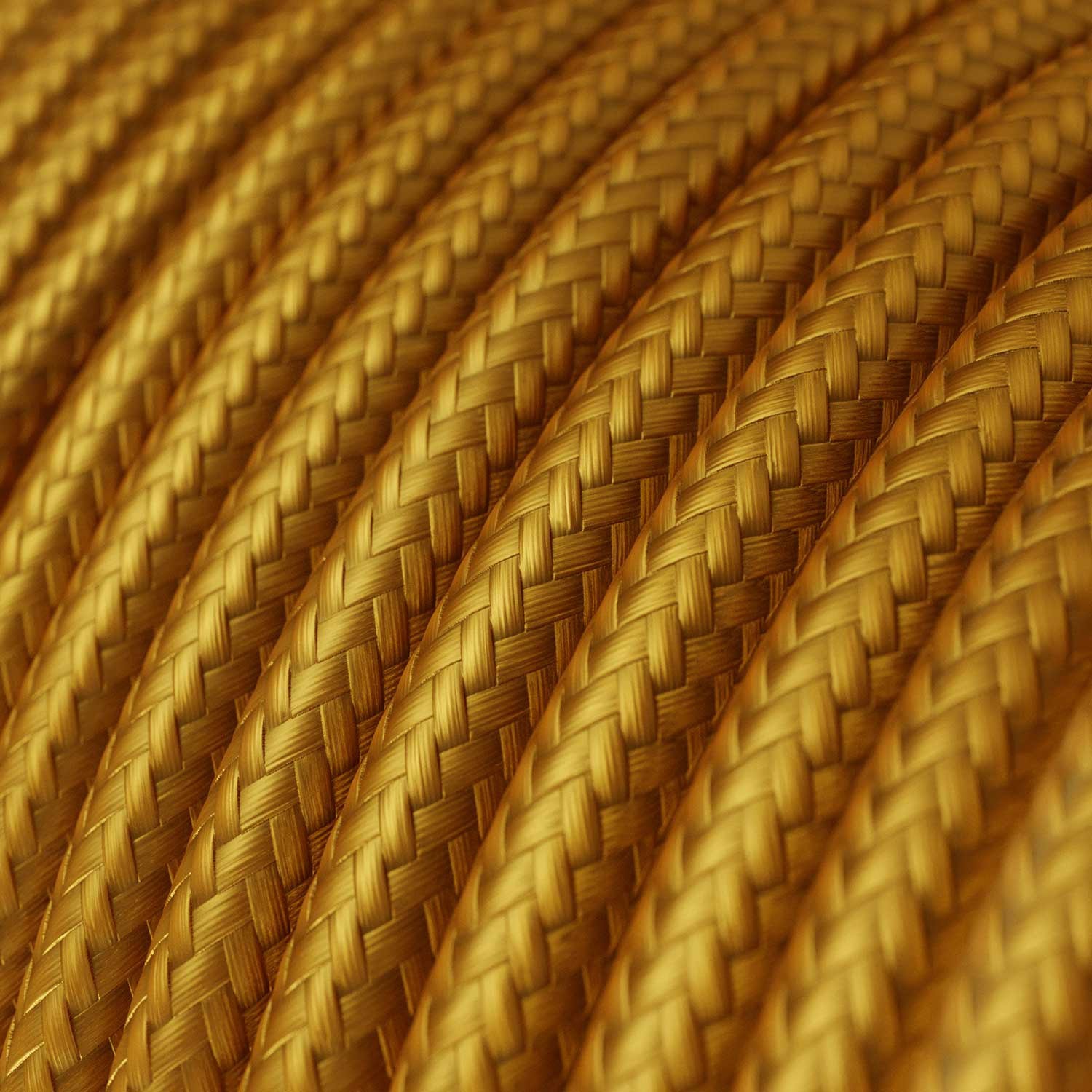 Okrogel tekstilen električen kabel RM05 - zlat