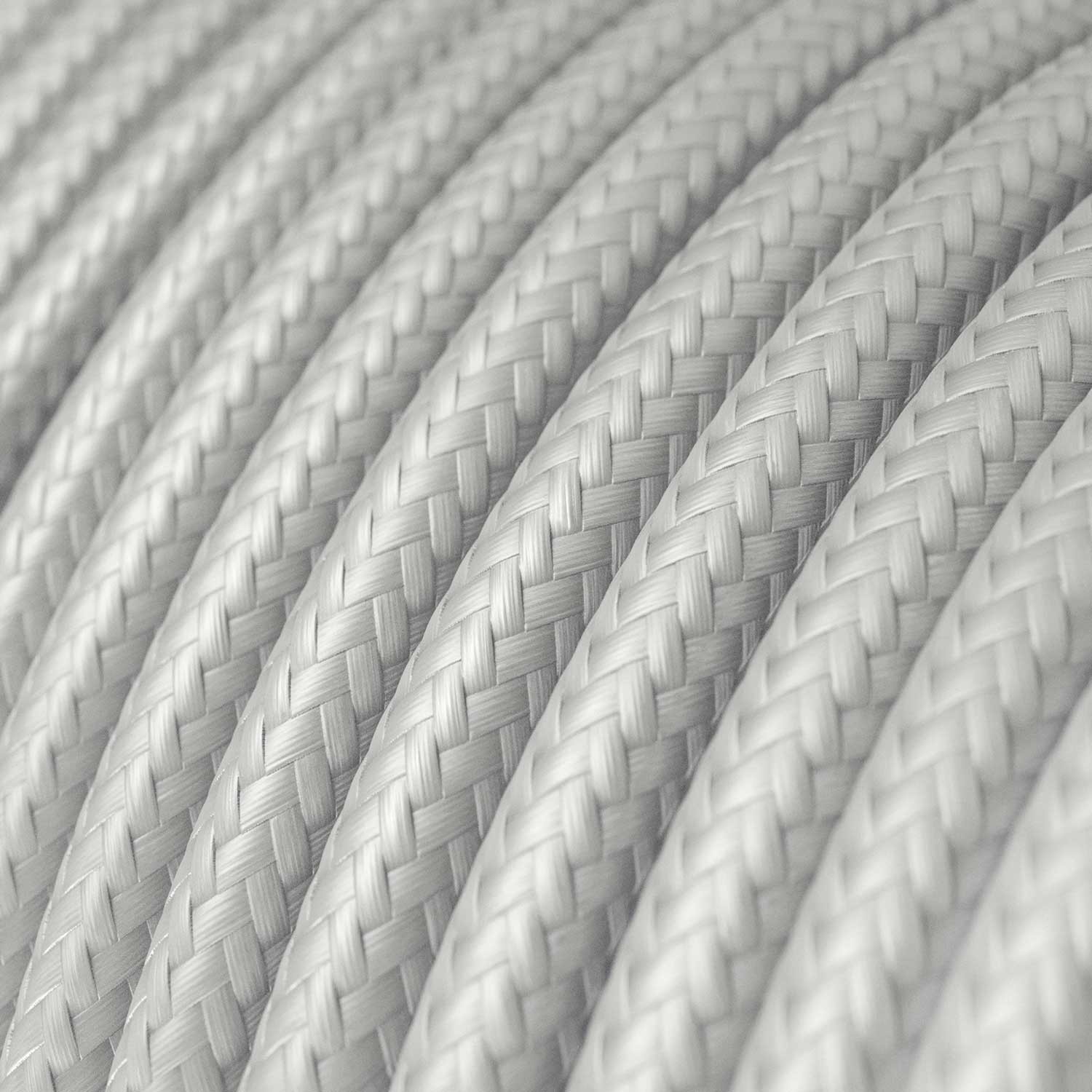 Okrogel tekstilen električen kabel RM02 - srebrn