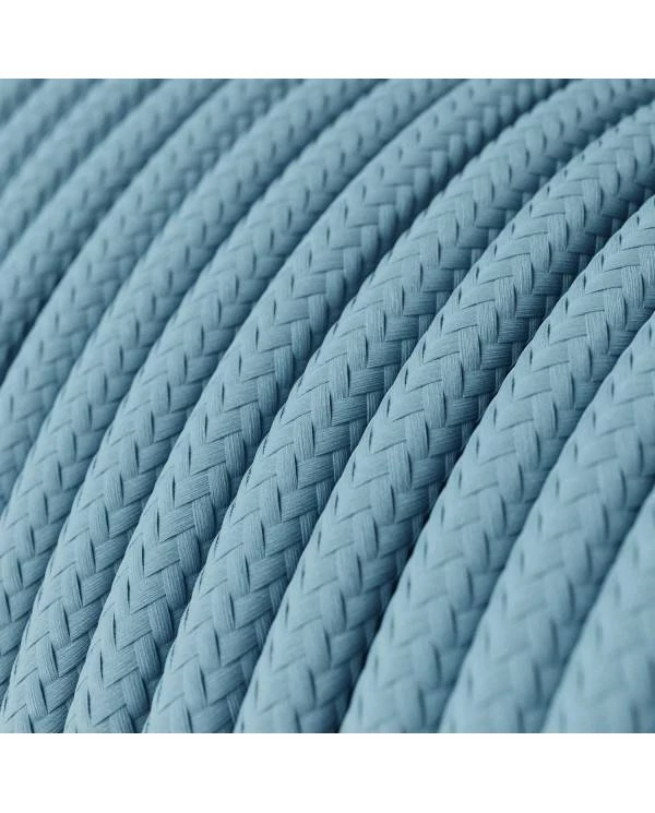 Okrogel tekstilen električen kabel RM17- Baby Blue