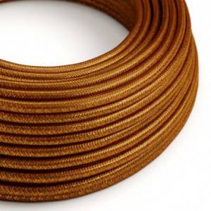 Okrogel lesketajoč tekstilen električen kabel RL22 - bakren