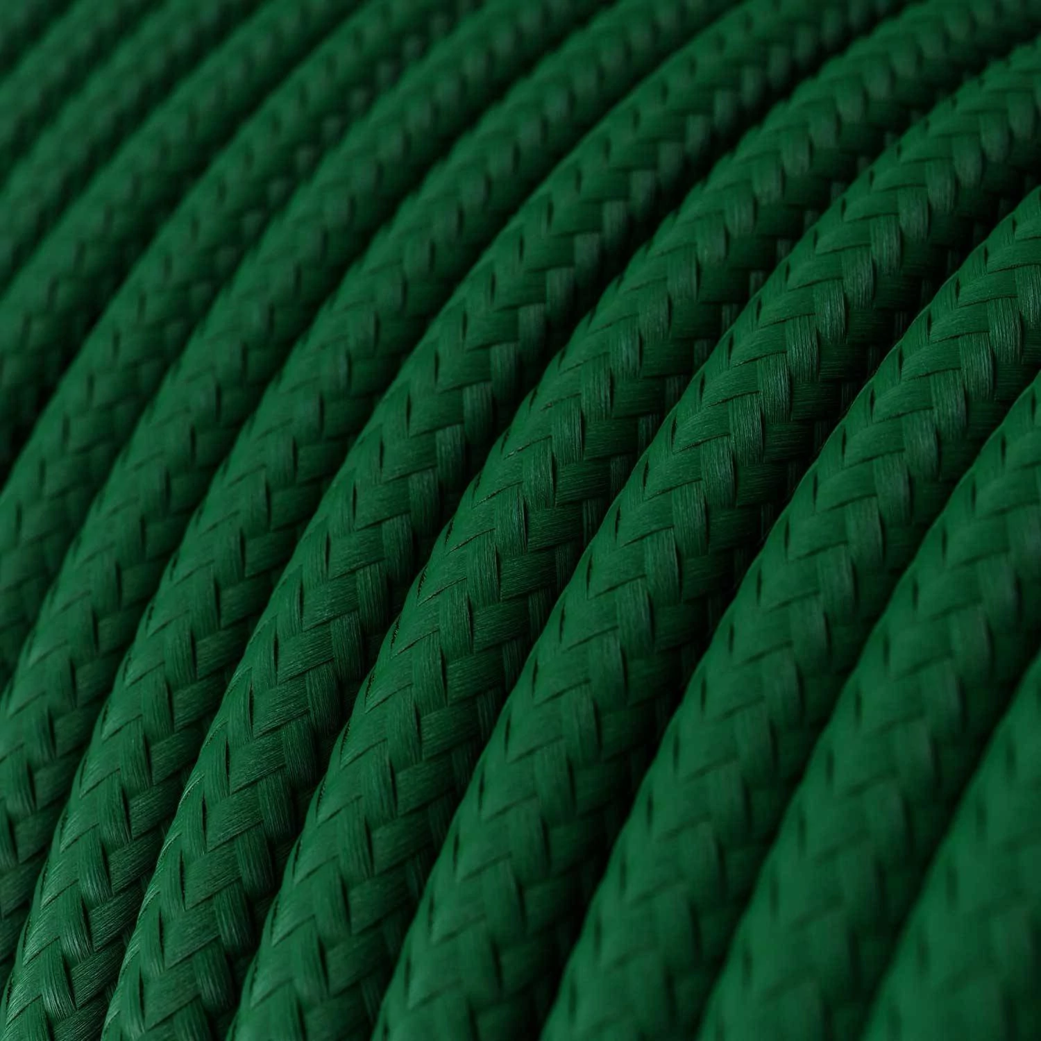 Okrogel tekstilen električen kabel RM21 - temno zelen
