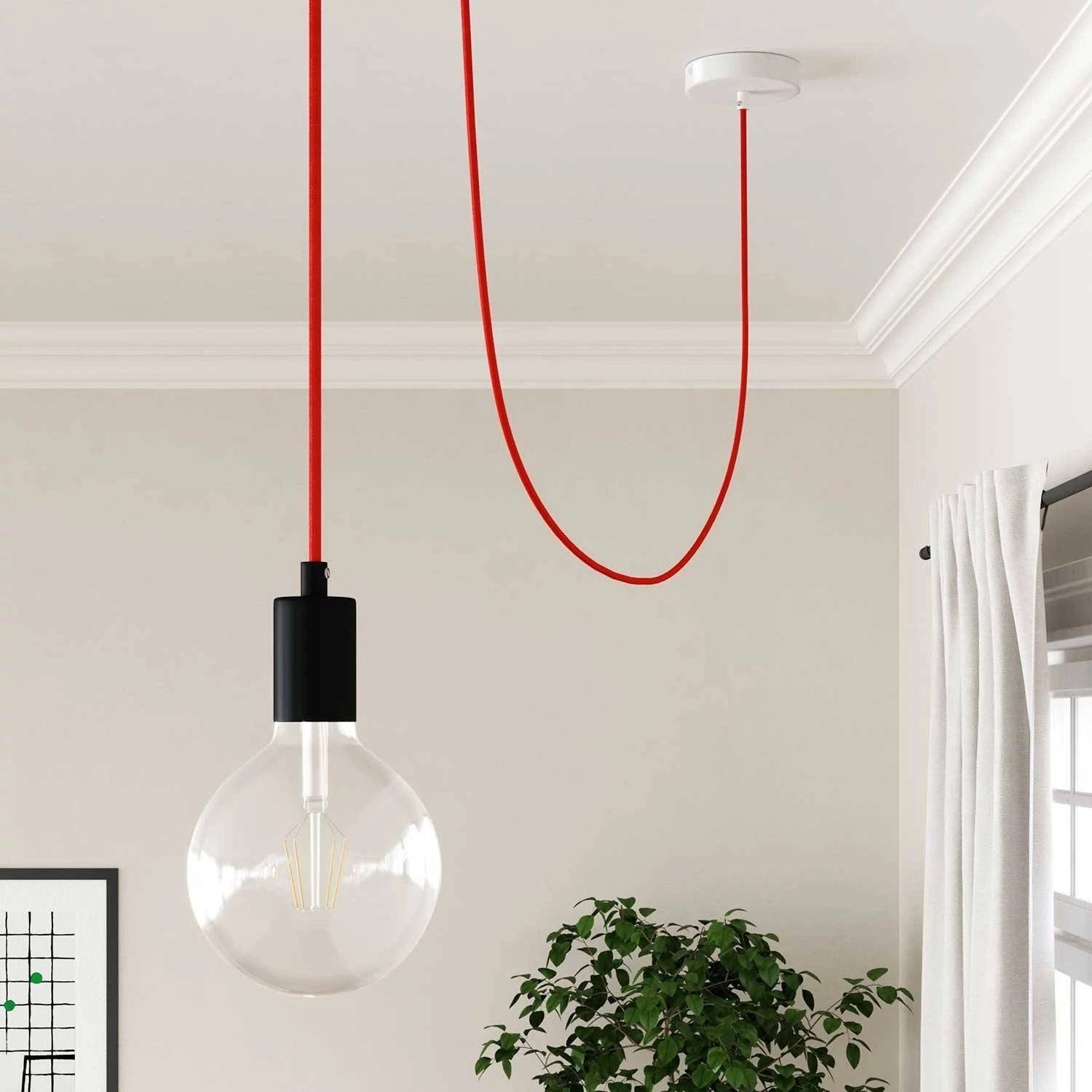 Okrogel električen kabel Fluo oranžen RF15