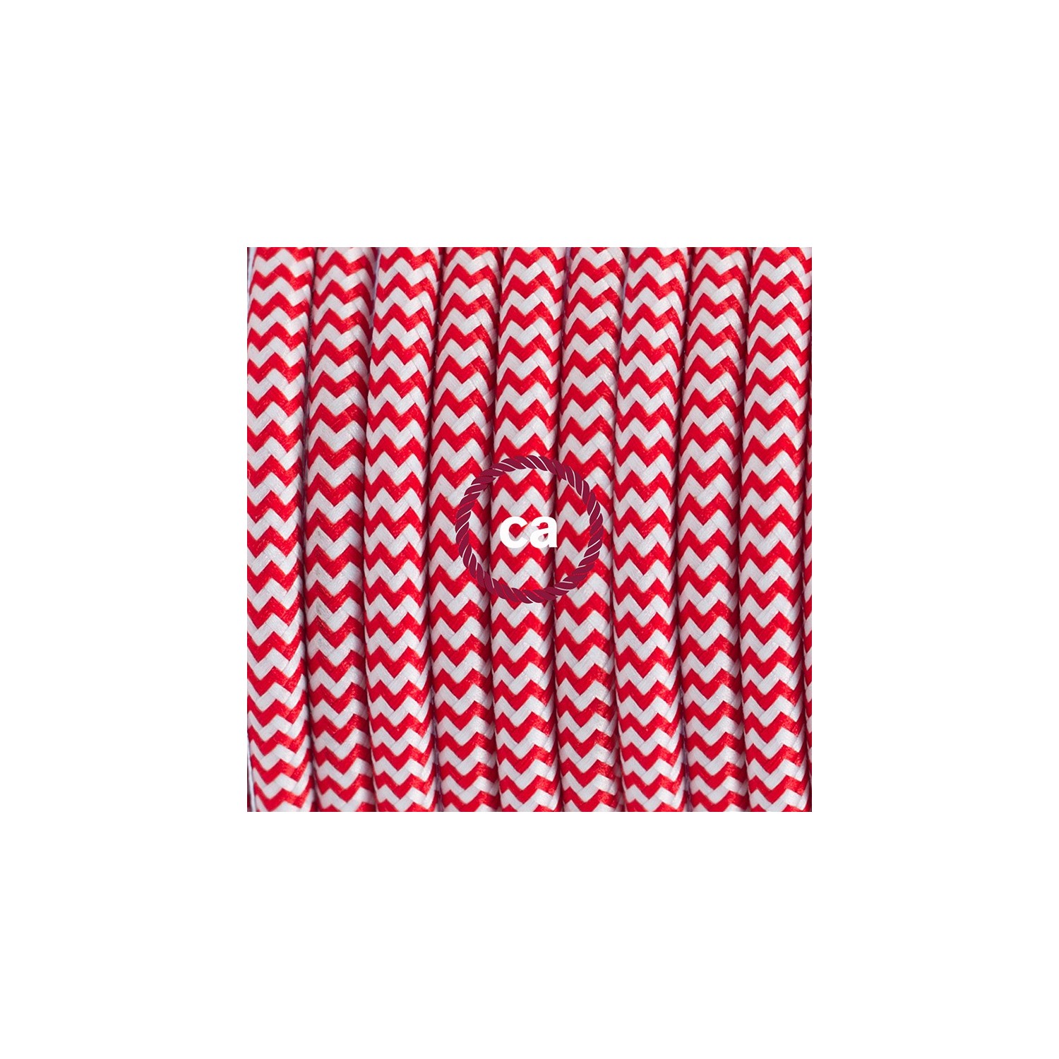 Komplet s talnim stikalom, RZ09 zigzag rdeč rejon 3 m. Izberite barvo vtikača in stikala.