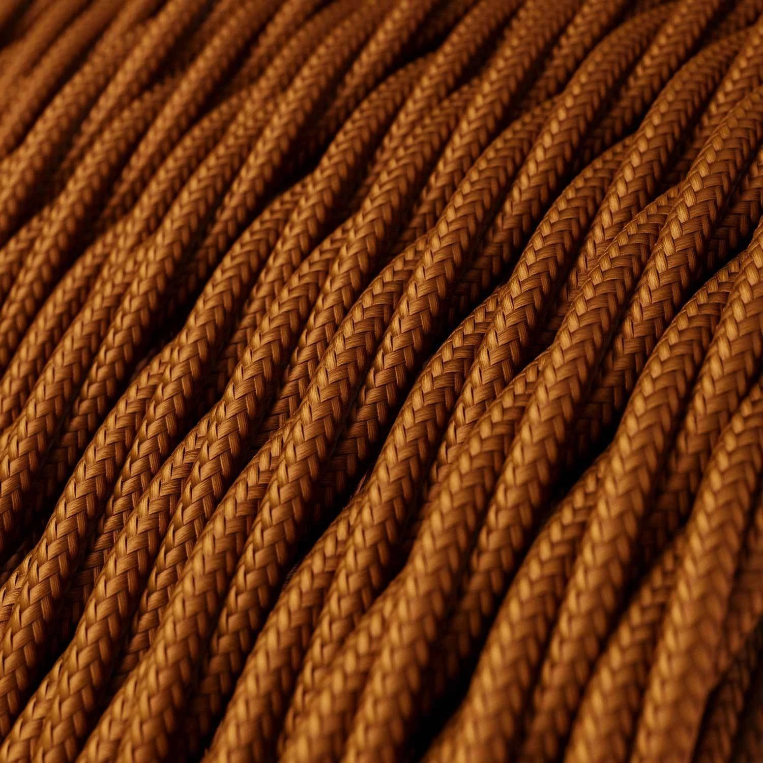 Zavit električen tekstilen kabel TM22, Whiskey, svilnat učinek
