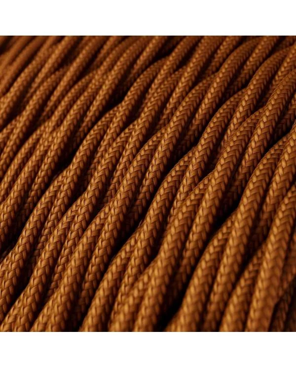 Zavit električen tekstilen kabel TM22, Whiskey, svilnat učinek