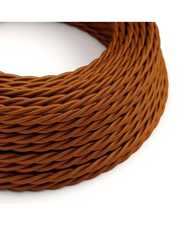 Zavit električen tekstilen kabel TM22, Whiskey, svilnat učinek