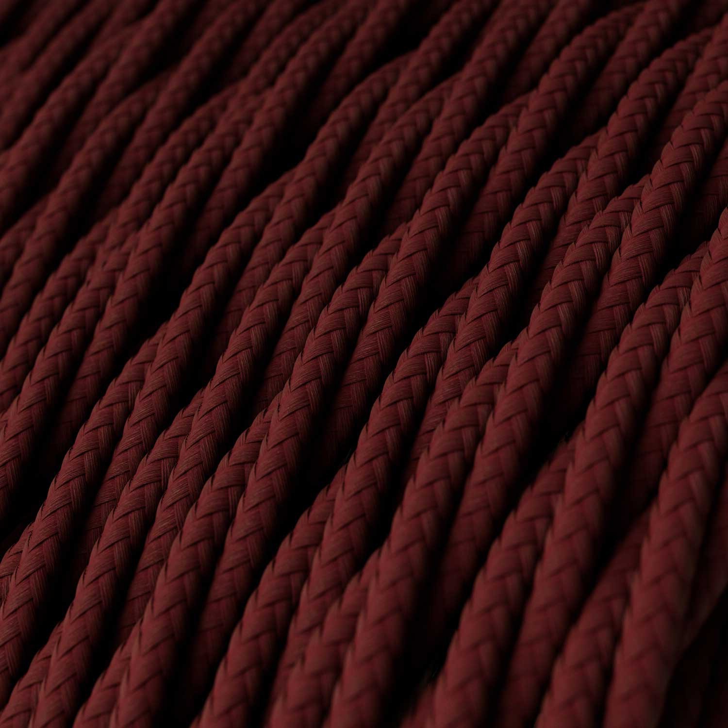 Zavit tekstilen električen kabel TM19 - svilnat bordo