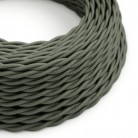 Zavit tekstilen električen kabel TC63 sivo-zelen bombaž
