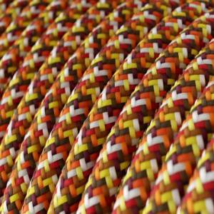 Okrogel električen tekstilen kabel - RX01 - Piksel oranžen