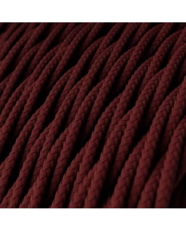 Zavit tekstilen električen kabel TM19 - svilnat bordo