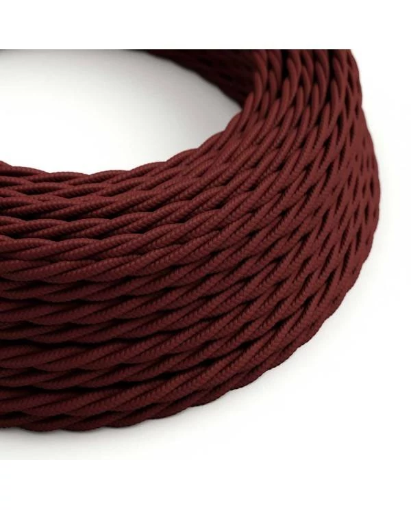 Zavit tekstilen električen kabel TM19 - svilnat bordo