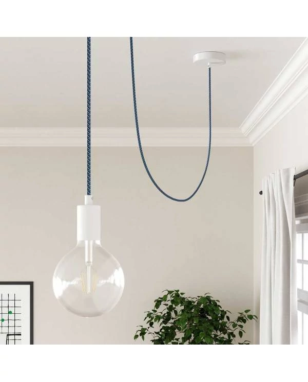 Okrogel električen tekstilen kabel - RX03 - Piksel turkizen