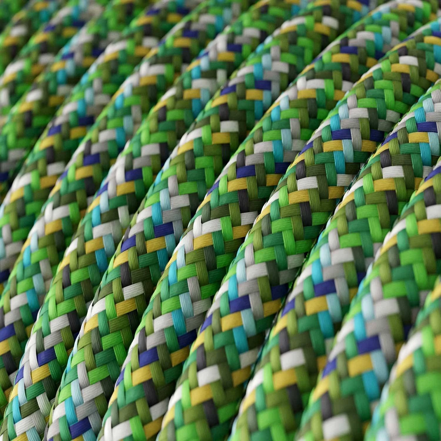 Okrogel električen tekstilen kabel - RX05 - Piksel zelen
