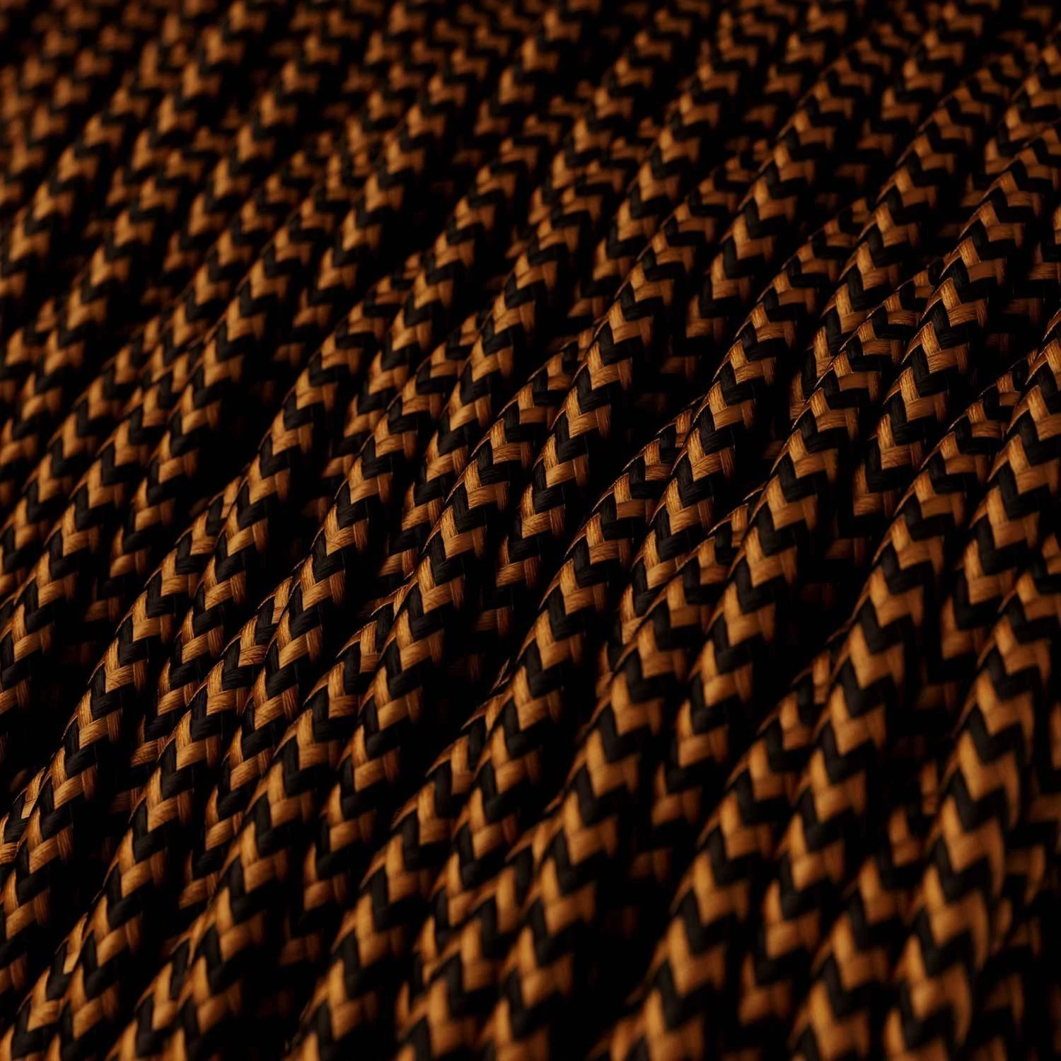 Zavit tekstilen električen kabel Lighting Flex - TZ22 Črni Whiskey