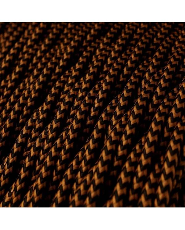 Zavit tekstilen električen kabel Lighting Flex - TZ22 Črni Whiskey