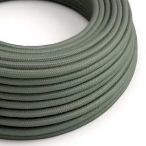 Okrogel električen kabel, sivo-zeleni bombaž, RC63