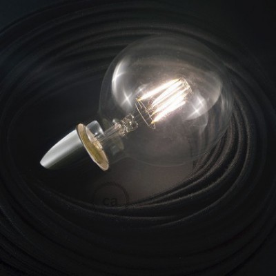 LED prozorna nitna žarnica - G95 - 4W E27 kratka 2700K