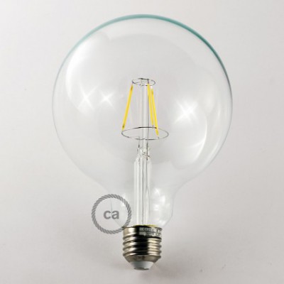 LED prozorna nitna žarnica - Globe XL G125 Kratka - 4W E27 2700K
