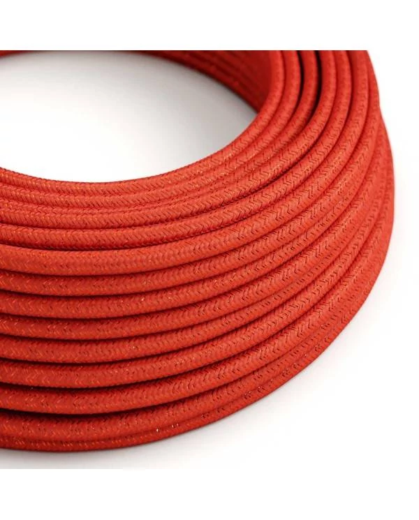 Okrogel lesketajoč električen kabel RL09 - rdeč