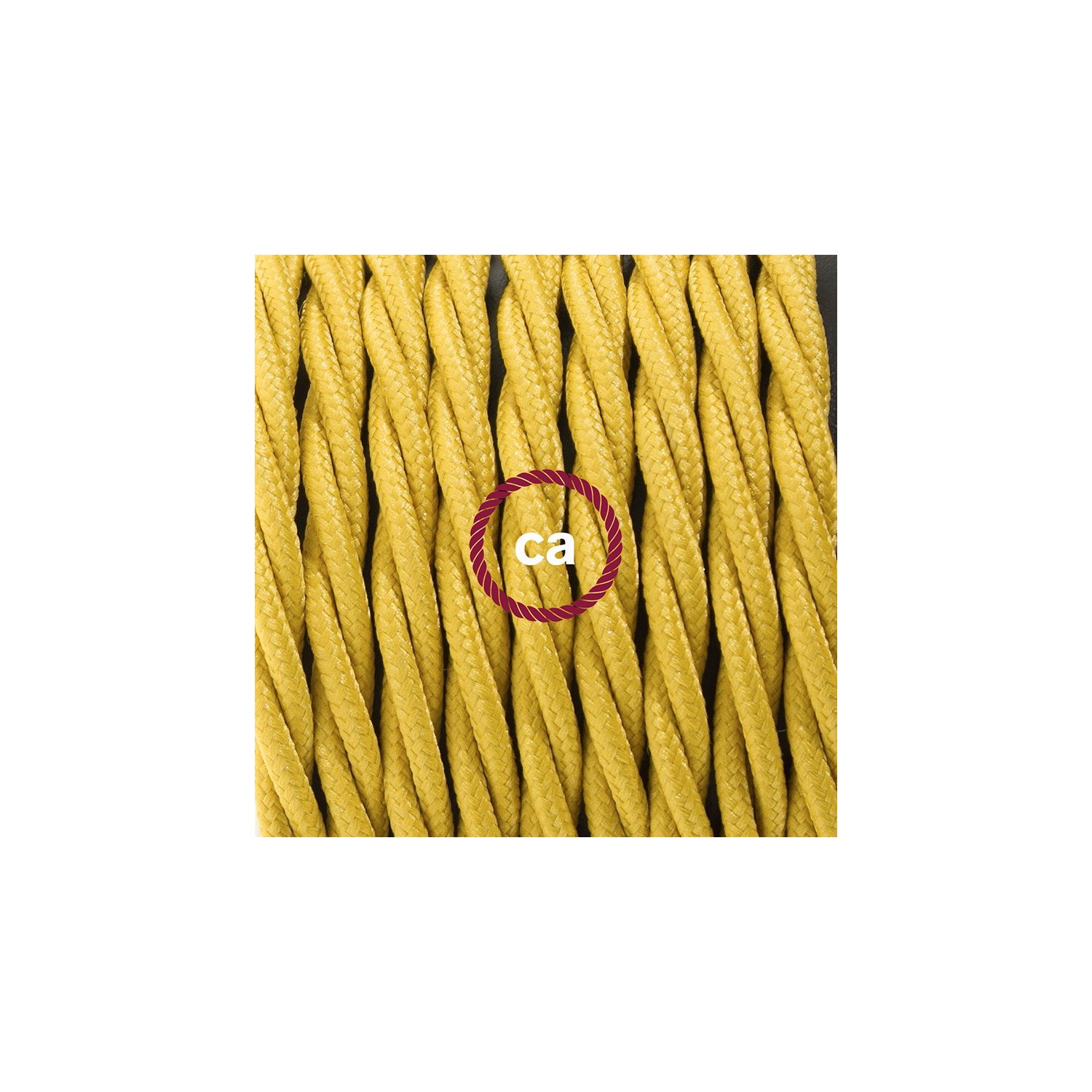 Komplet s talnim stikalom, TM25 gorčično rumen rejon 3 m. Izberite barvo vtikača in stikala.
