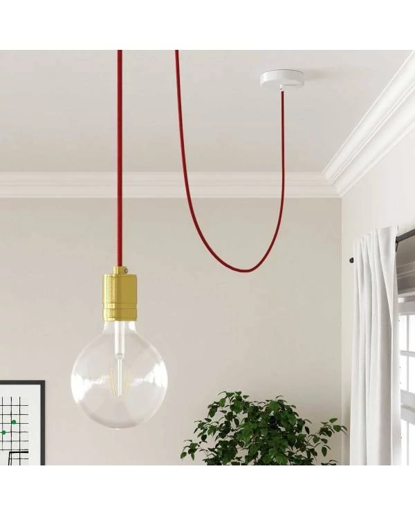 Okrogel električen kabel, ognjeno rdeč bombaž, RC35