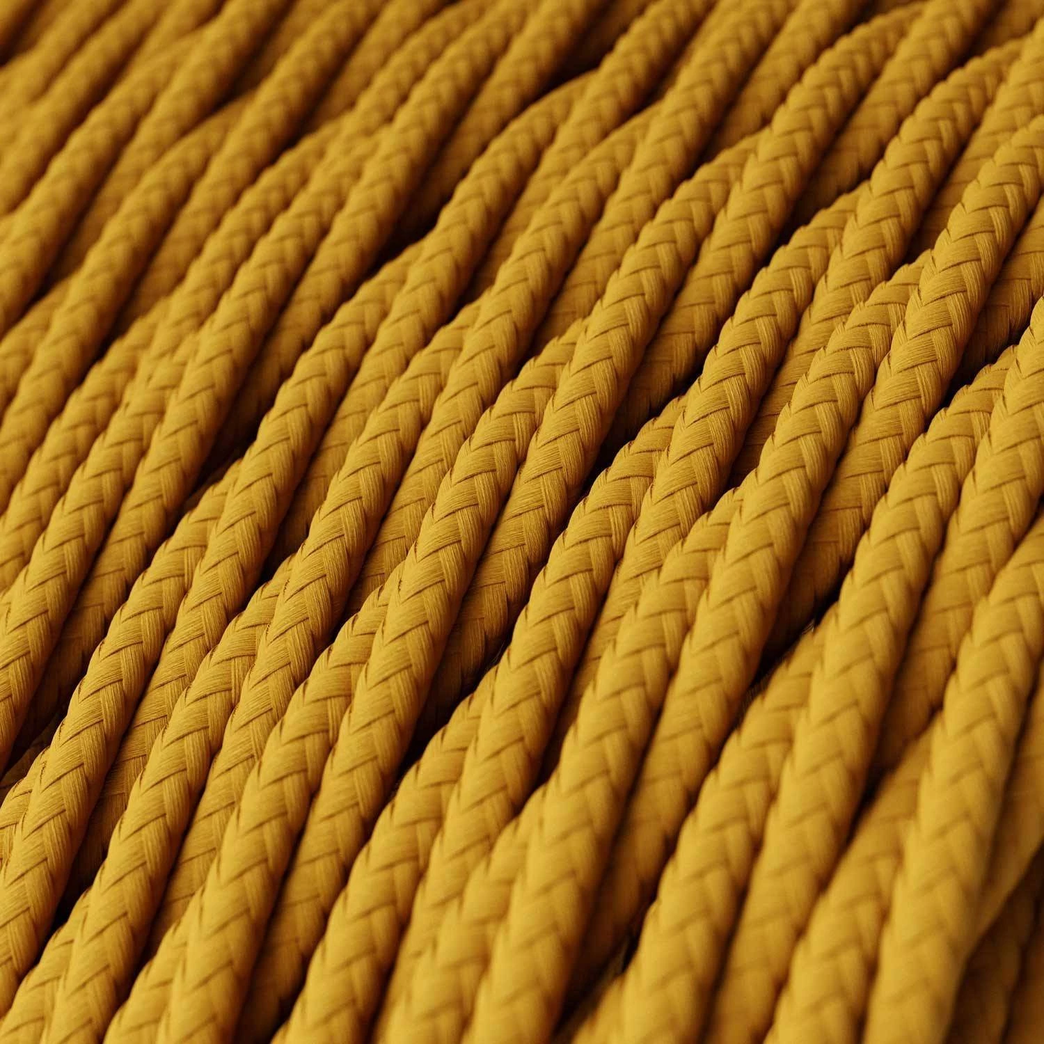 Zavit električen kabel, gorčično rumen, TM25