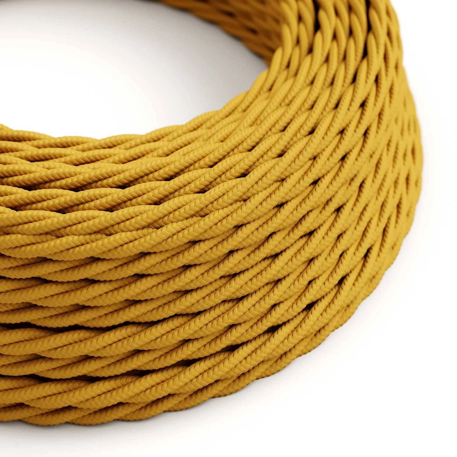 Zavit električen kabel, gorčično rumen, TM25
