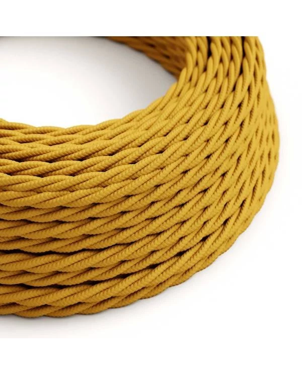 Zavit električen kabel, gorčično rumen, TM25