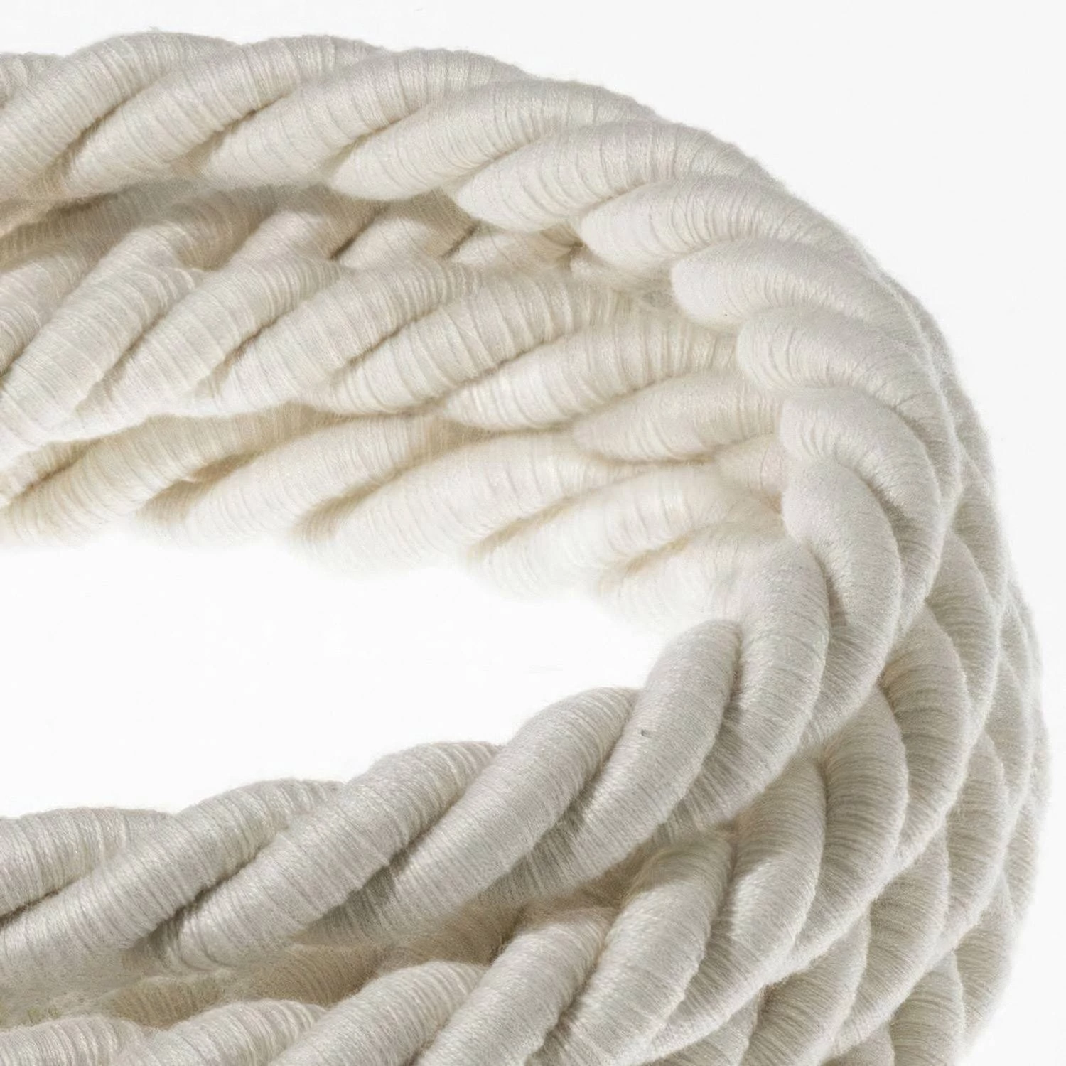 XL električna vrv, električen kabel 3x0,75, prekrit s surovim bombažem. Premer 16mm.