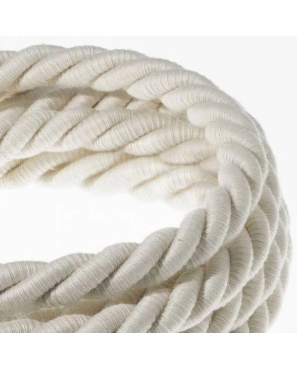 XL električna vrv, električen kabel 3x0,75, prekrit s surovim bombažem. Premer 16mm.