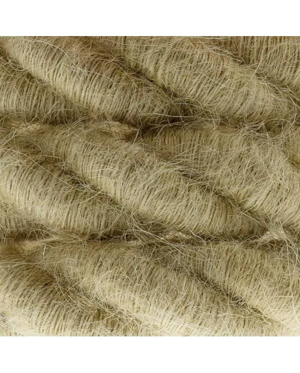 2XL električna vrv, električen kabel 3x0,75, prekrit z grobo juto. Premer 24mm.