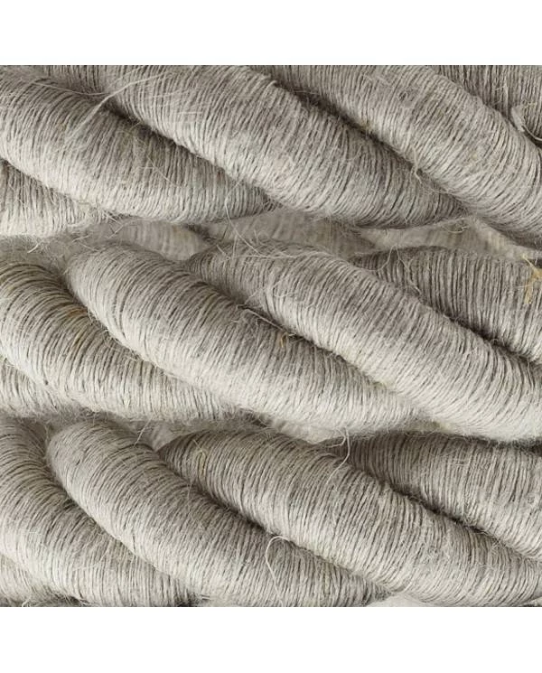 2XL električna vrv, električen kabel 3x0,75, prekrit z naravnim lanom. Premer 24mm.