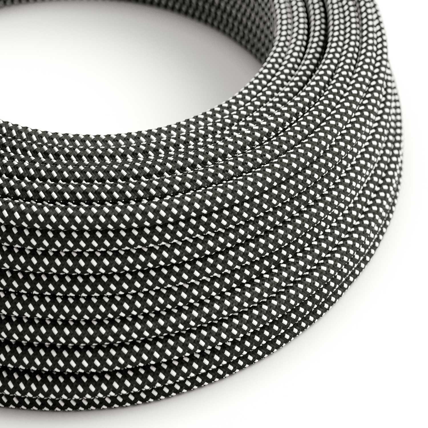 Okrogel tekstilen električen kabel, 3D efekt, Stars RT41
