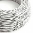 Okrogel tekstilen električen kabel, 3D efekt, Stracciatella RT14