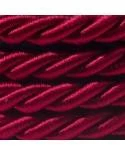 XL električna vrv, električen kabel 3x0,75, prekrit s temno bordo svetlečim blagom. Premer 16mm.