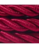 2XL električna vrv, električen kabel 3x0,75, prekrit s temno bordo svetlečim blagom. Premer 24mm.