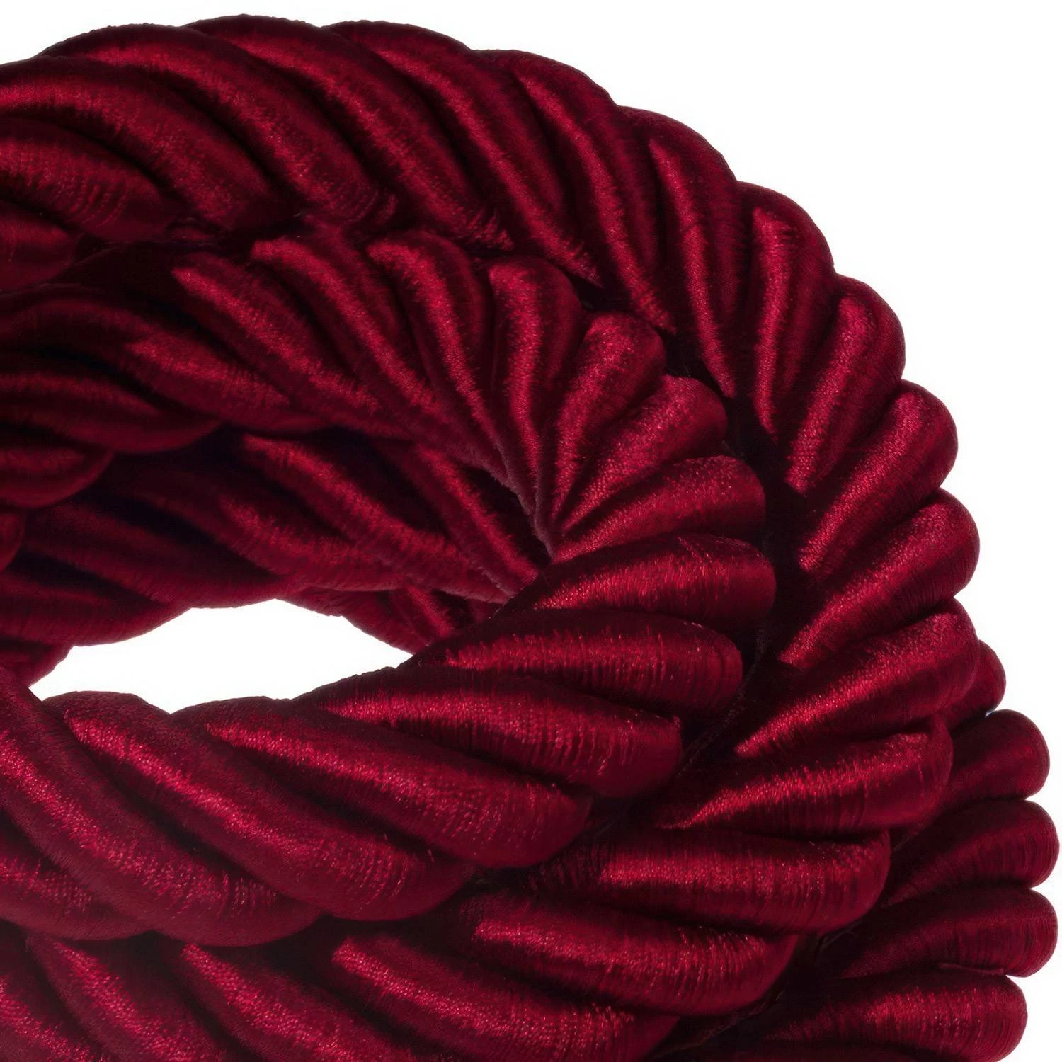 3XL električna vrv, električen kabel 3x0,75, prekrit s temno bordo svetlečim blagom. Premer 30mm.
