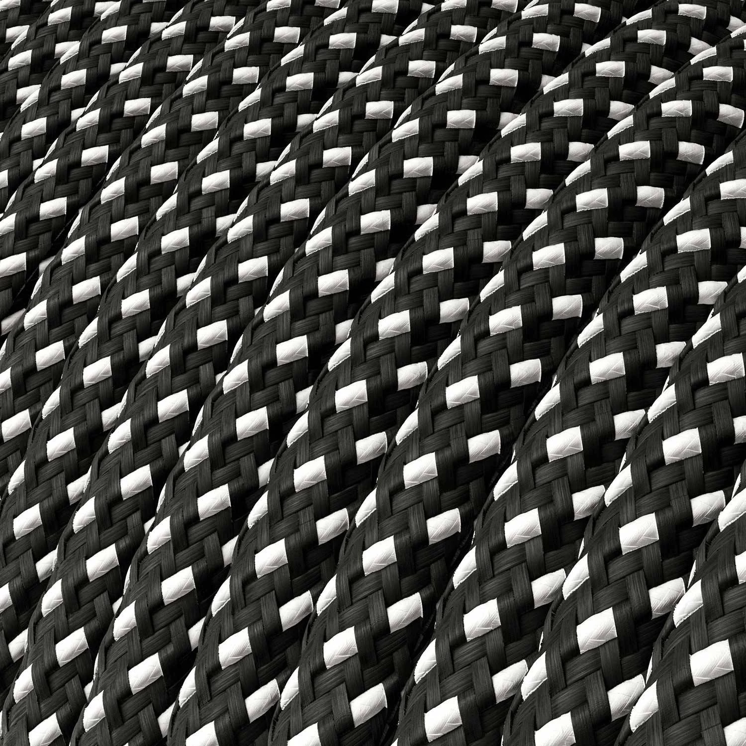 Okrogel tekstilen električen kabel, 3D efekt, Stars RT41