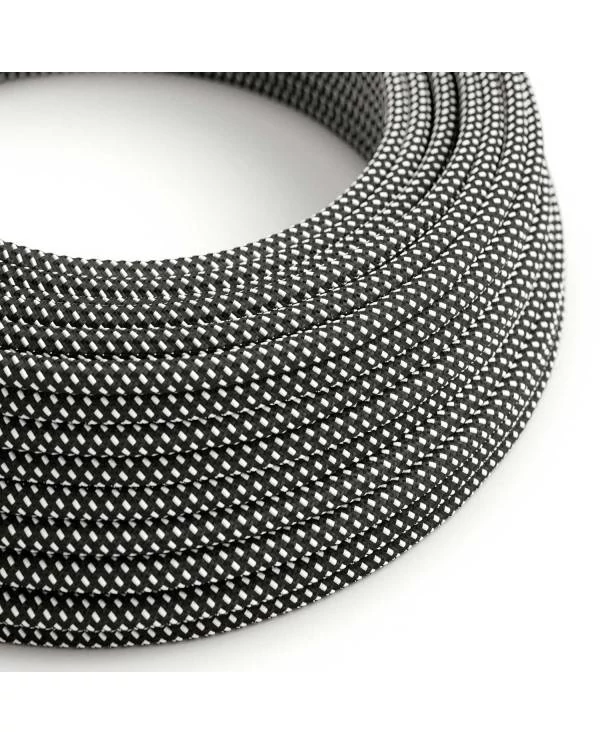 Okrogel tekstilen električen kabel, 3D efekt, Stars RT41