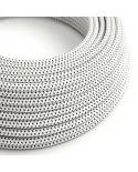 Okrogel tekstilen električen kabel, 3D efekt, Stracciatella RT14