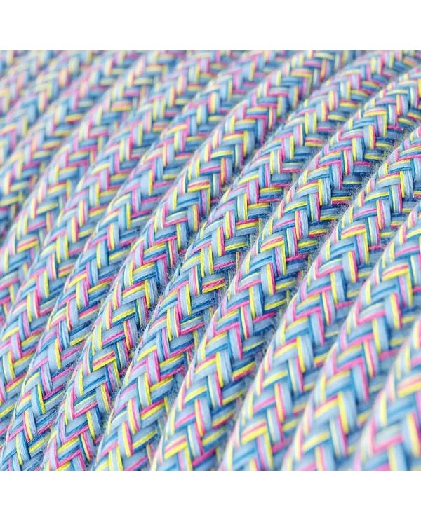 Okrogel tekstilen električen kabel, bombaž, Lollipop RX09