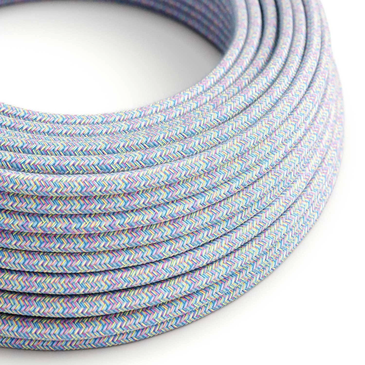 Okrogel tekstilen električen kabel, bombaž, Lollipop RX09