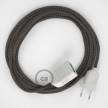 Podaljševalni kabel za napajanje (2P 10A) zigzag, antracit naravni lan in bombaž RD74 - Made in Italy
