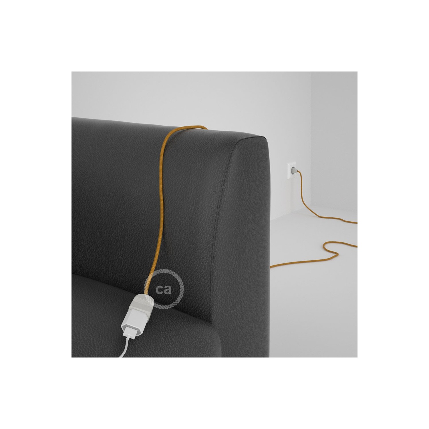 Podaljševalni kabel za napajanje (2P 10A) zlat rejon RM05 - Made in Italy