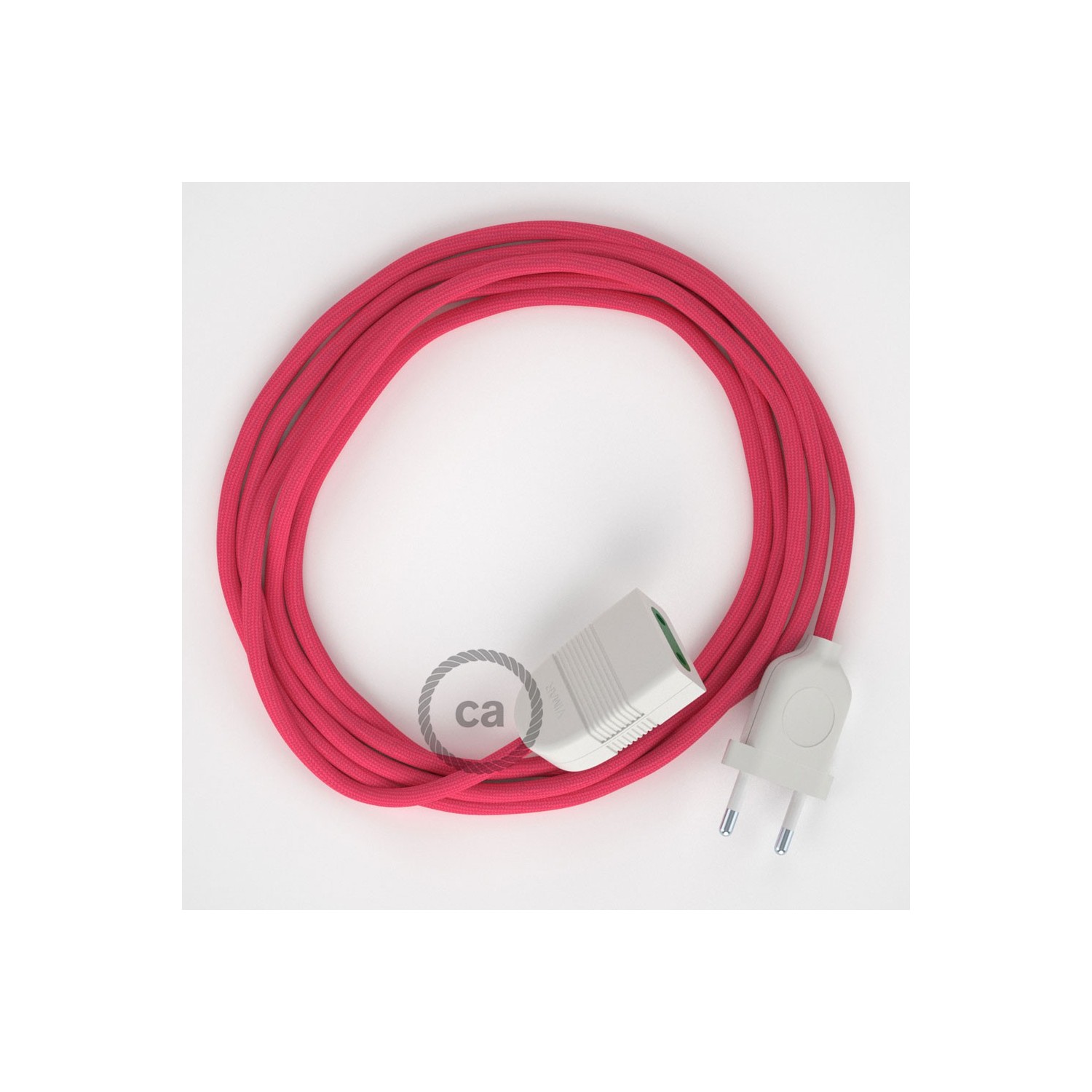 Podaljševalni kabel za napajanje (2P 10A) fuksija rejon RM08 - Made in Italy