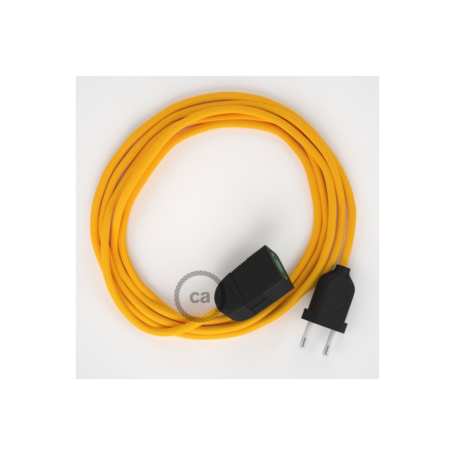 Podaljševalni kabel za napajanje (2P 10A) rumen rejon RM10 - Made in Italy