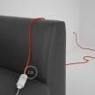 Podaljševalni kabel za napajanje (2P 10A) oranžen rejon RM15 - Made in Italy