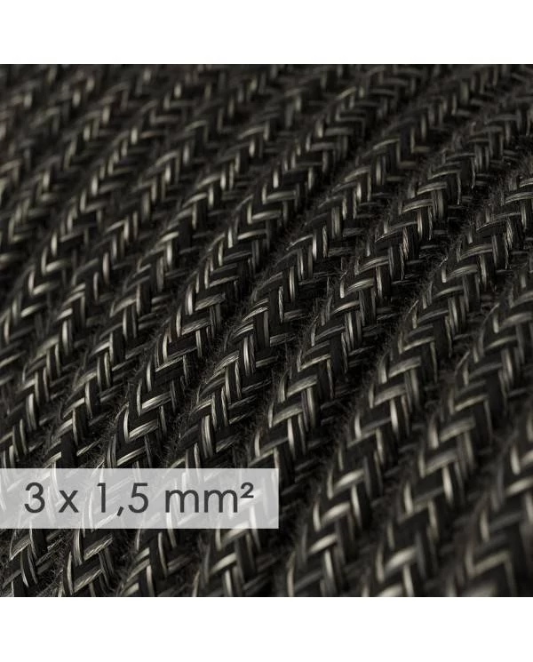 Okrogel kabel večjega preseka (3x1,50) - naravni antracit lan RN03